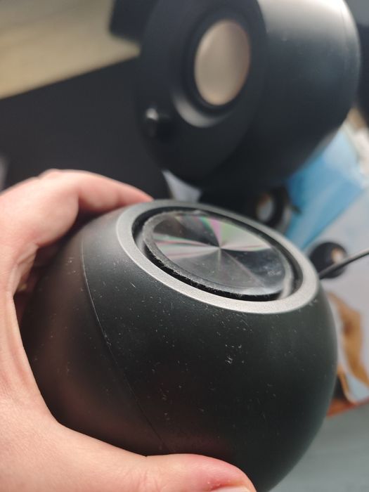 Boxe Creative Pebble v3, 2.0 Bluetooth 5.0, USB-C/A & Aux-in, Negru