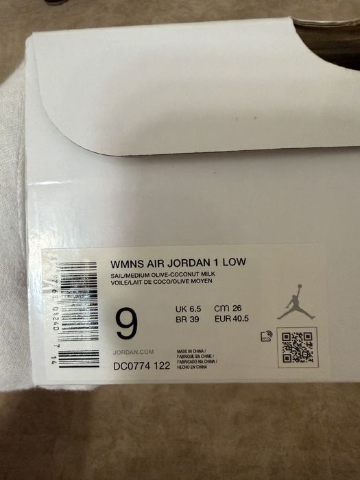 Оригинальные Nike Air Jordan 1 Low "Medium Olive"