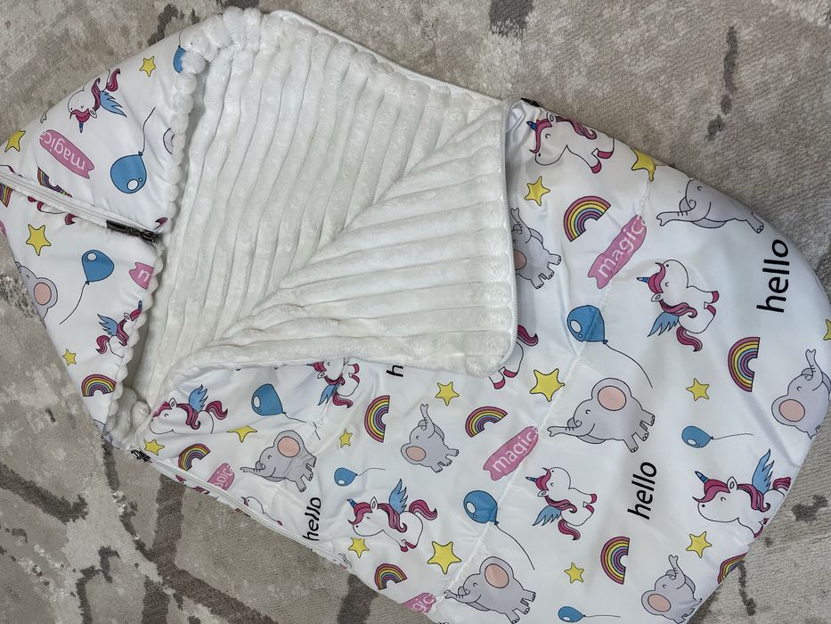 Утепленный конверт для малыша 2 в 1