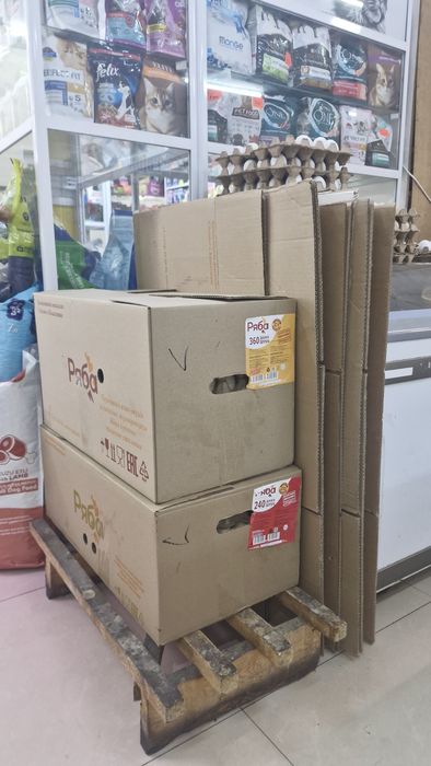 Пустые коробки из под  яйц