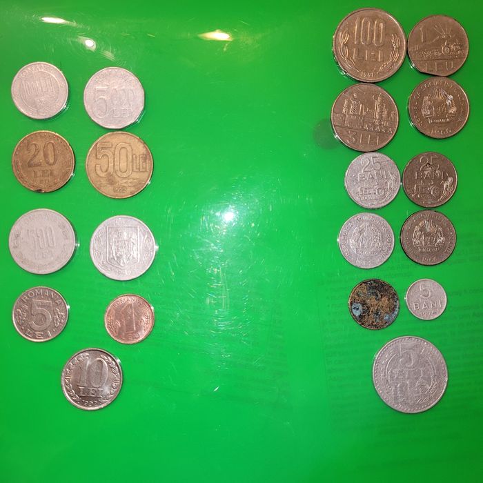 Monede si 1buc bancnotă