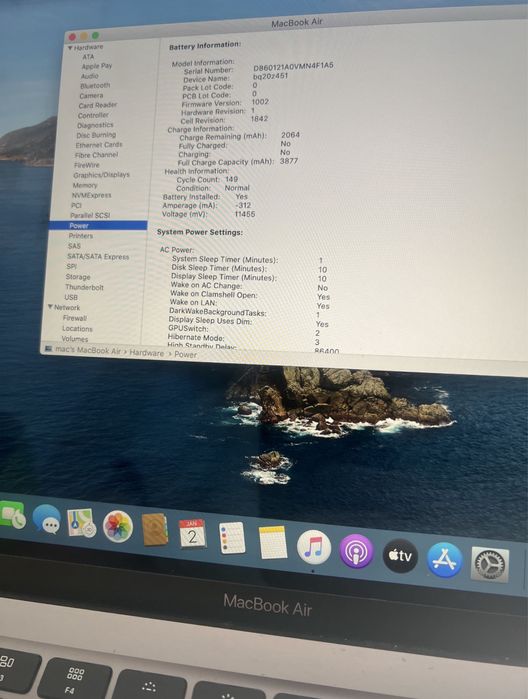 13” Macbook Air 2021 • 97 % Bateria • 256 gb