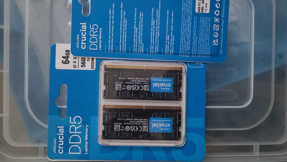 memorie sodim crucial 64 GB DDR5 5600MHz , Notebook , kit dual , sigilat , nou