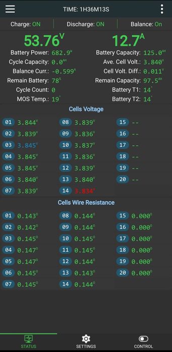 Baterie Li-Ion NMC 48V, 6.5 kWh, BMS JK-100A
