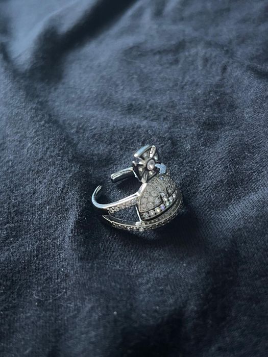 Inel Vivienne Westwood Orb Iced Out Adjustabil Vivi Ring