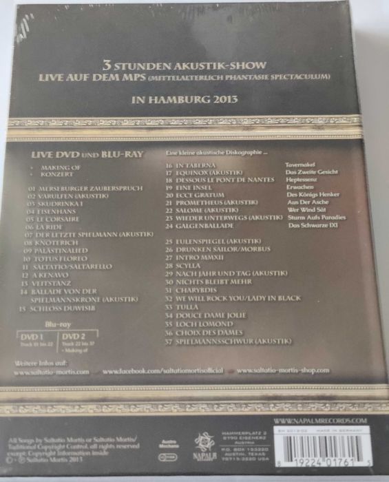 SALTATIO MORTIS - Ltd Ed Deluxe Mediabook 1 BLU-RAY + 2 DVD