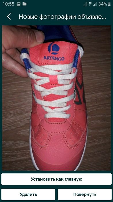 Фирменные кроссовки на девочку размер 35