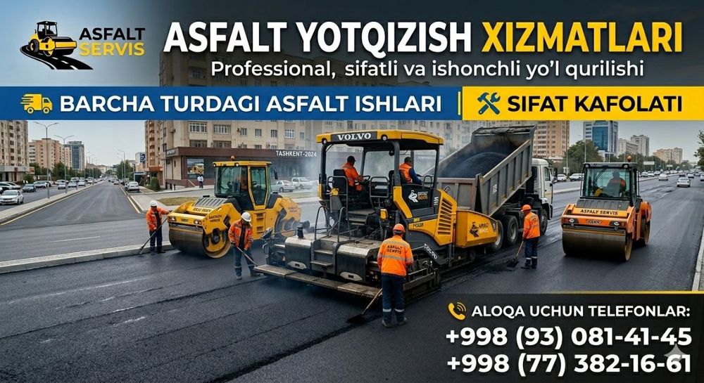 Asfat yotqizish qizmatlari