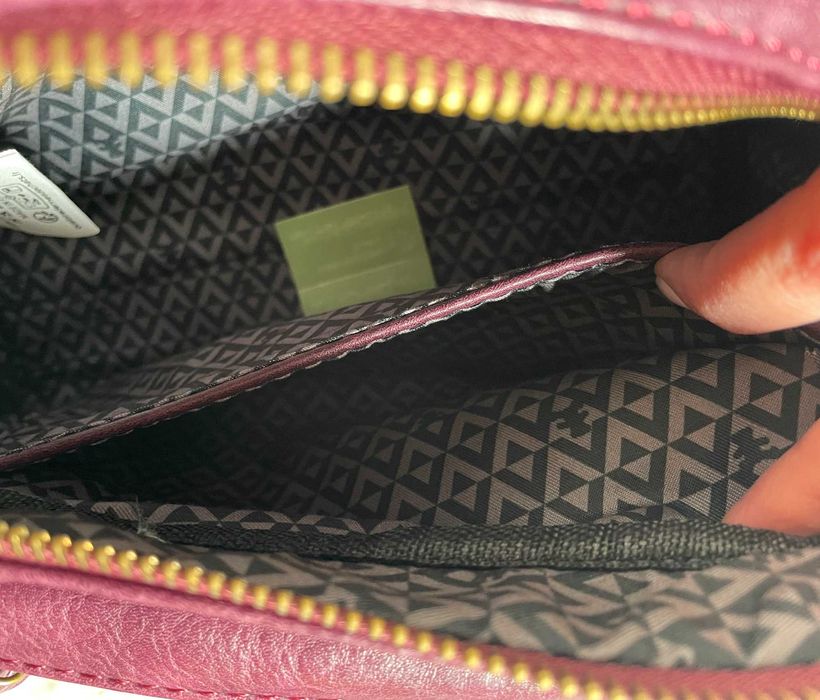 дамска чанта LuluCastagnette цвят малина бордо