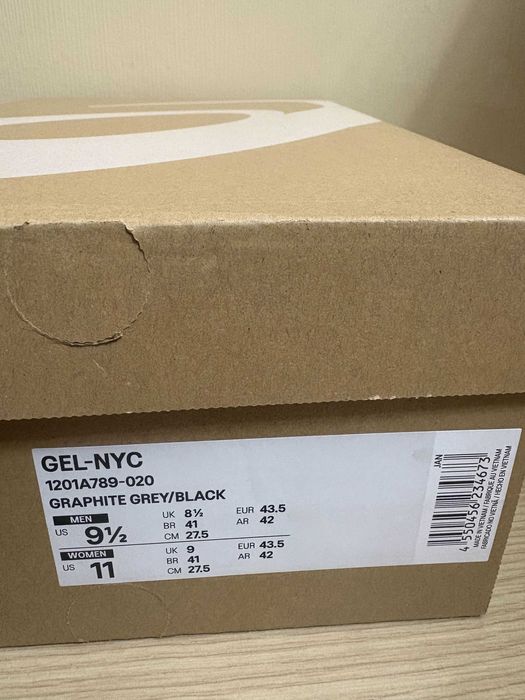 Asics NYC Graphite Grey/Black – номер 43.5 – чисто нови, неносени