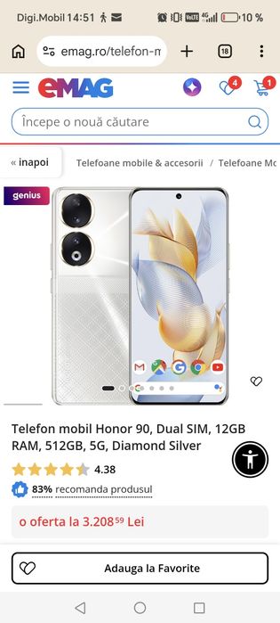 Telefon honor 90 512gb