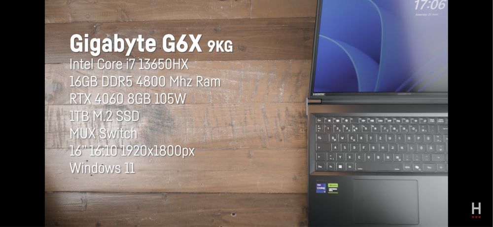 Ноутбук gigabyte g6x 9kg