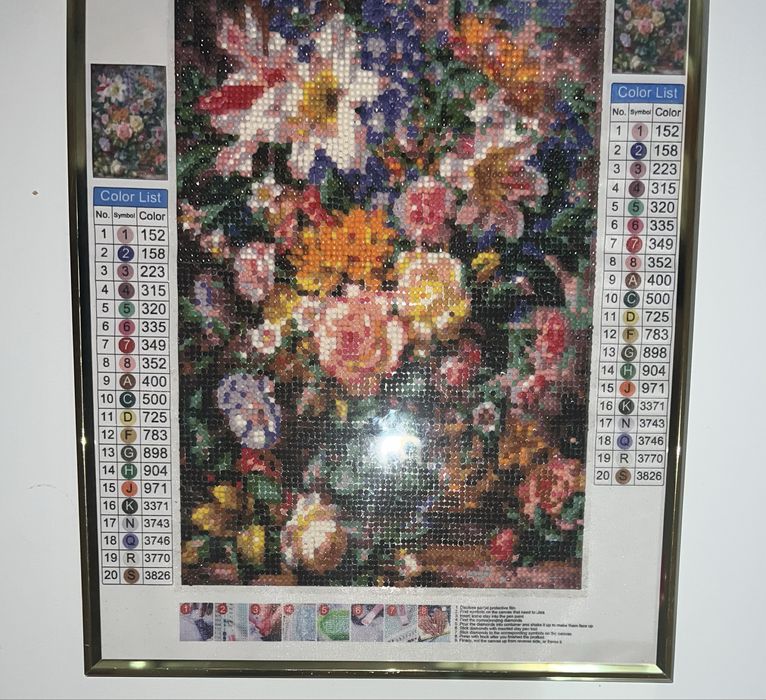 Tablou 3D cu pietricele lucrate manual