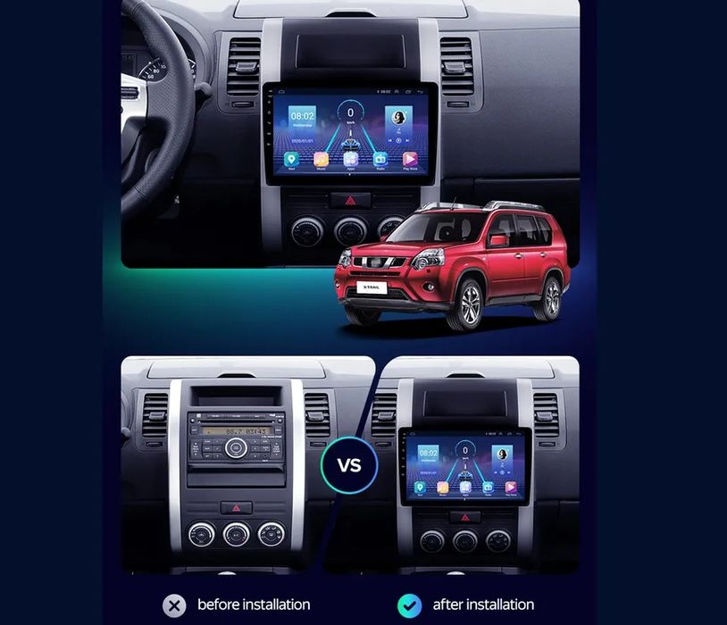 Navigatie Android Carplay Nissan Xtrail Waze YouTube GPS BT