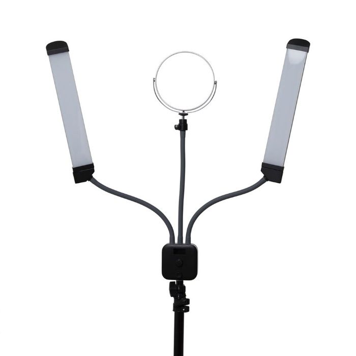 NEW Ring Light Lampa LED 2 brate, lumina rece/calda,+trepied si suport