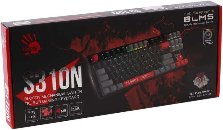 Игровая клавиатура Bloody S310N Energy Red-White игровая клавиатура+/