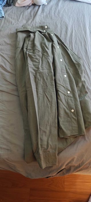 HM H&M риза тъмно зелена