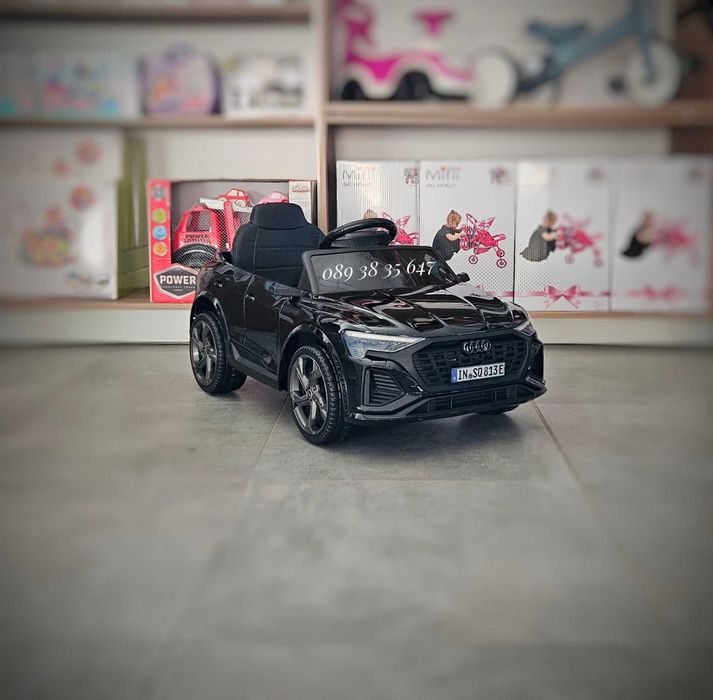 ПРОМОЦИЯ!НОВО!Акумулаторен джип Audi SQ8 BLACK с 12V батерия,EVA гуми