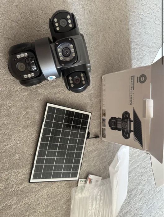 Camera video 4G cu SIM rotativa si panou solar inclus noua