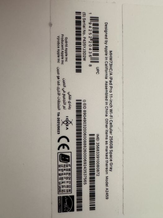 Ipad Pro 11 M1 256GB Wi-Fi + Cellular + Apple Pencil Pro