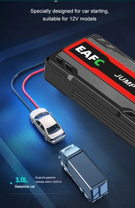 Starter Auto Pornire auto moto cu Power Bank și lanterna LED