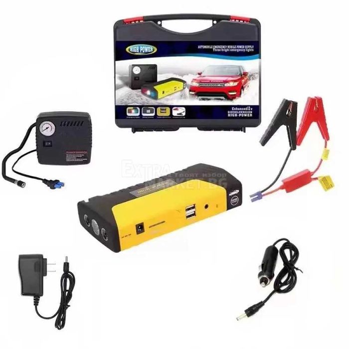 компресор и стартерно устройство за кола High Power Jump Starter