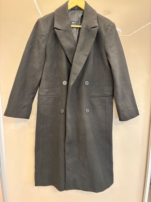 Черно палто овърсайз asos