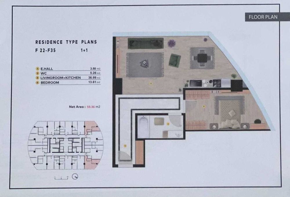 "СРОЧНО ГОРИТ‼️Piramit Tower 59,39м2 Бобура, ШРуставели Мост Текстил‼️