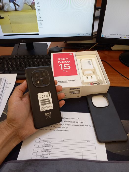 Redmi note 15pro 12/256gb yangi iwlawi zur aybi yuq tozza telefon