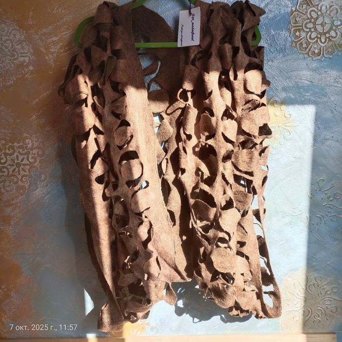 Шарф накидка войлок