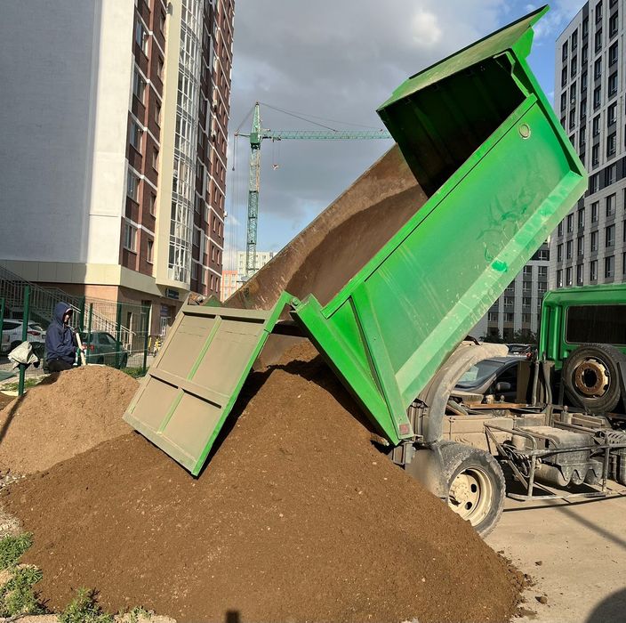 Чернозем песок щебень