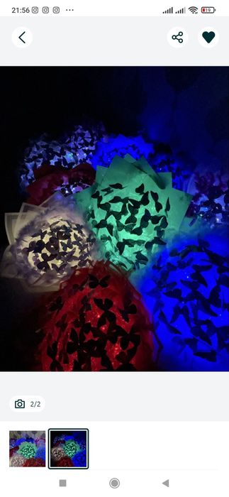 Букет из бабочек и шарики ест  Vazdushniy Shar Kapalakli buket