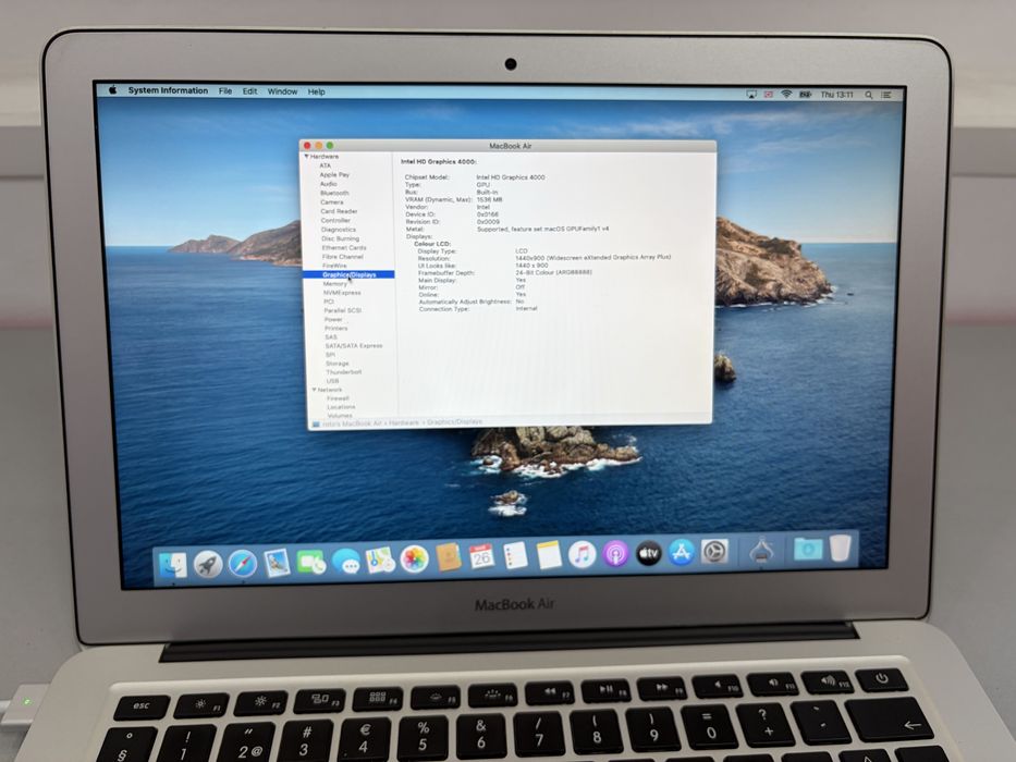 MacBook Air 13, Mid 2012, Core I5 1,8Ghz, SSD 128, RAM 4 GB