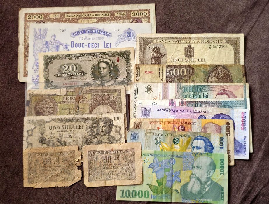 Lot bancnote  românești