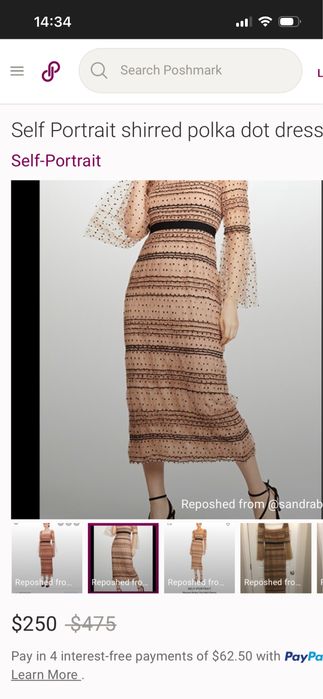 Vand rochie midi superba  model Self-Portrait