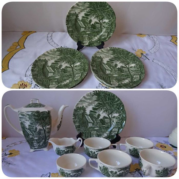 Чинии , чаши, чайник  Johnson Brothers.1930 - 1960-те години.