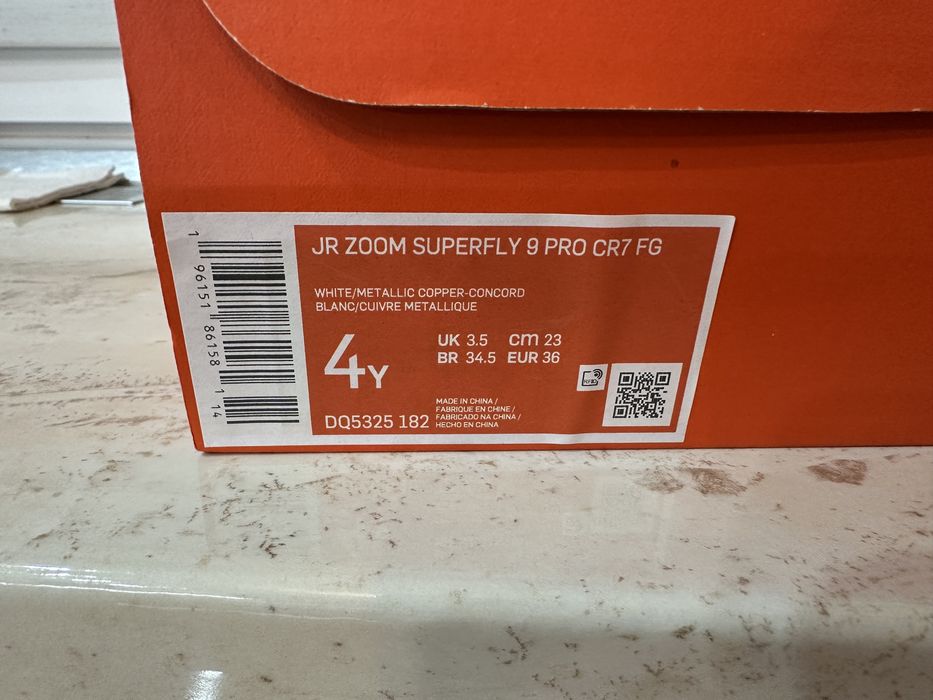 Ghete fotbal Nike Zoom Mercurial Superfly 9 Pro CR7 FG Junior 36