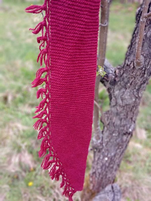 Автентичен ръчно плетен НОВ вълнен дамски шал