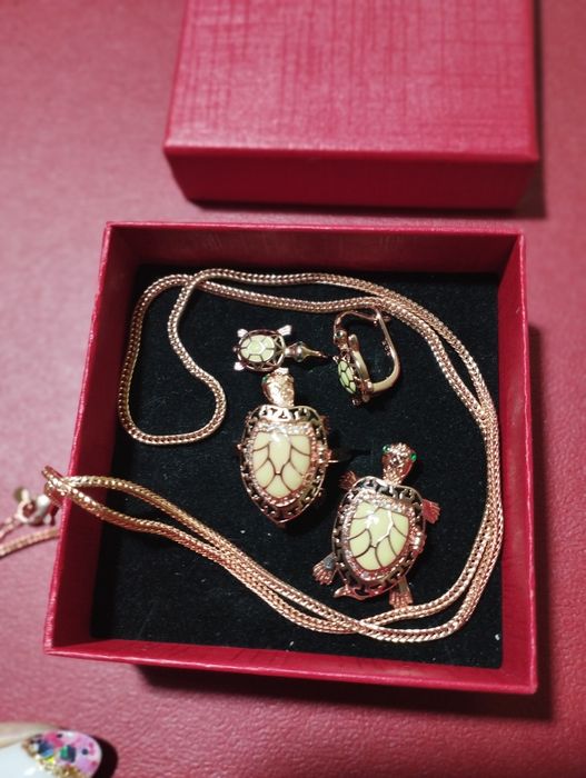 Набор  Черепашки  сплав покрытие серебро 925 проба.