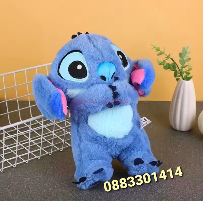 Плюшена играчка Стич Дишащ + мелодии бял шум