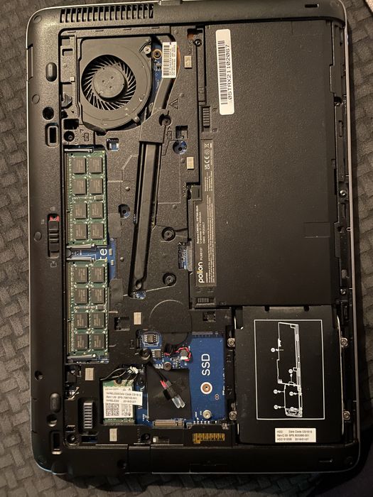 Hp elitebook 840 g2, memorie 16g, bateria nu tine