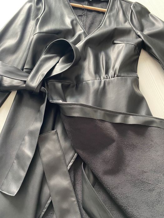 Rochie imitatie piele