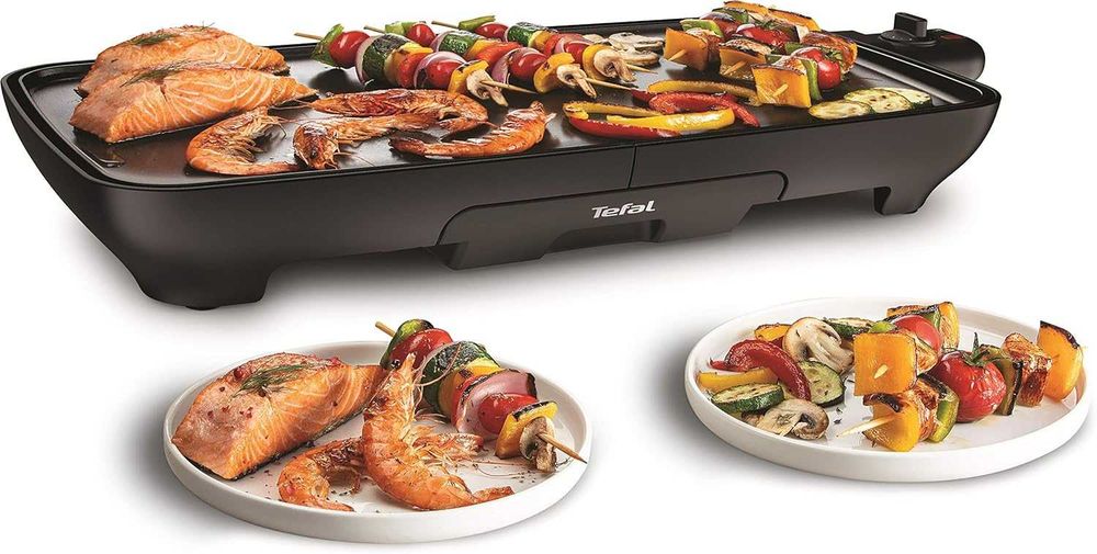 Електрическа скара Tefal CB501812, 2000W, алуминиева плоча с незалепващо покритие