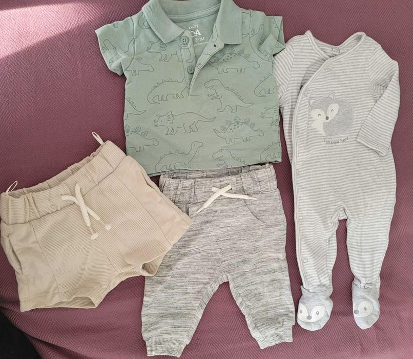Cardigan Cocodrillo, caciula CandA, Lot haine bebe marime 56, marime62