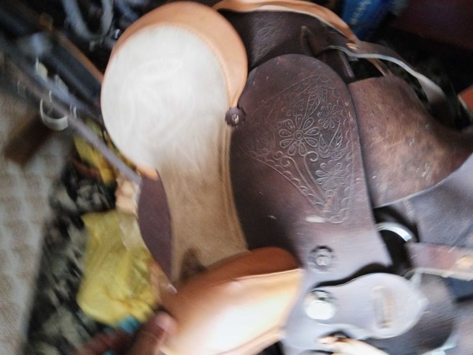 Șa calarie piele originala model american cowboy