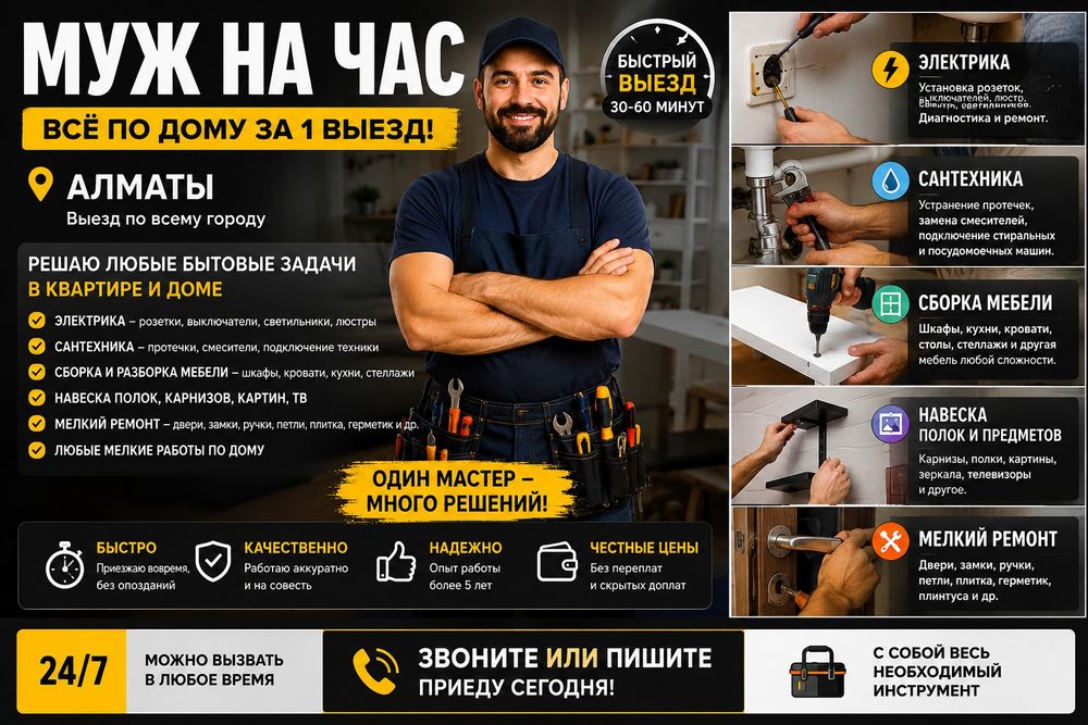 “Муж на час”  “Все по дому за один выезд"!”