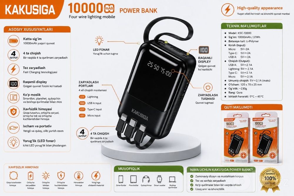 Power bank 3 in 1