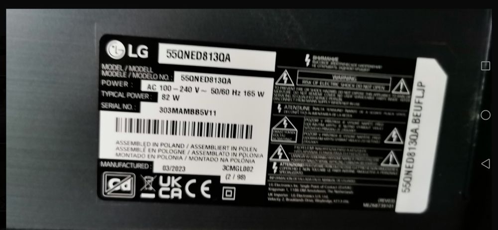 televizor lg display spart