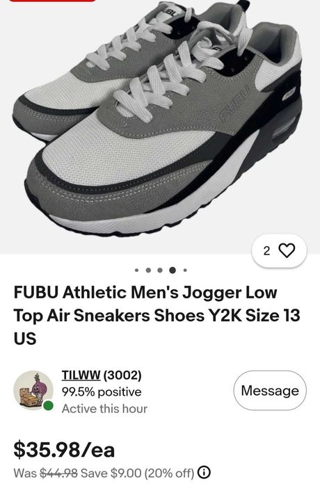 Продам кроссовки FUBU,Athletic Low Top Air,модельY2K, размер 47, 45