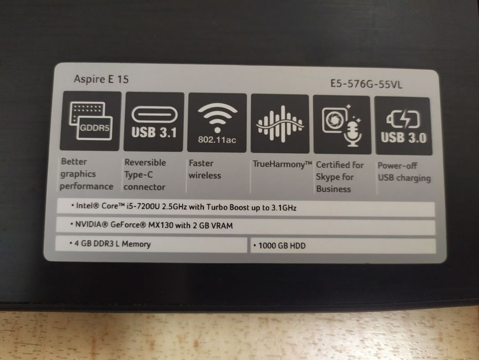 Acer aspire e15 ssd 254